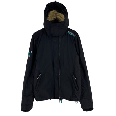Abrigo Chaqueta con Capucha Negro Windcheater Original SUPERDRY