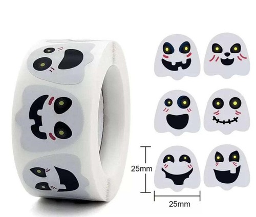  Halloween  Aufkleber Etiketten Geister Fledermaus Kürbisse Spinne Trick oder Leckerbissen Party - Bild 5 von 20