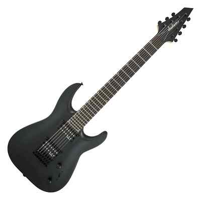 Geniale Jackson 7-Saiter Metal E-Gitarre mit 2 x Humbucker in Satin Black Finish