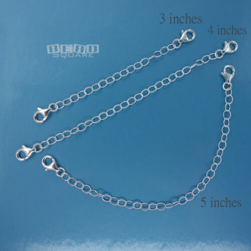 1 STCK. Sterlingsilber Extender / Sicherheitskette / Stecker für Halskette / Armband - Bild 3 von 16