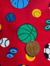 Sports Balls basketball soccer football 1 yard 100 Cotton Fabric Free Ship GT1