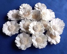 White Gerbera Flower Balsa Wood Craft Decor Home Spa Party Fragrance Diy Gift4CM