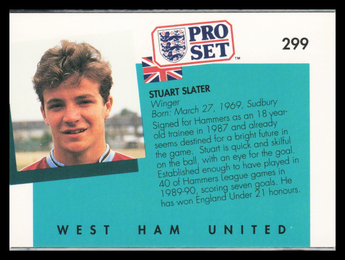 1990-91 Pro Set English League Stuart Slater #299 | eBay