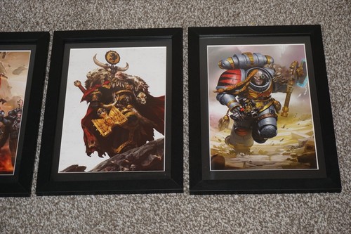 Warhammer 40k A4 Arte Enmarcado Lobos Espaciales x 3 - Imagen 5 de 7