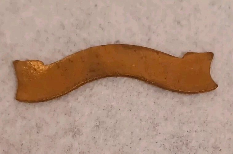 Estampado antiguo vintage de latón de patrullero con respaldo plano Foto 2 de 3