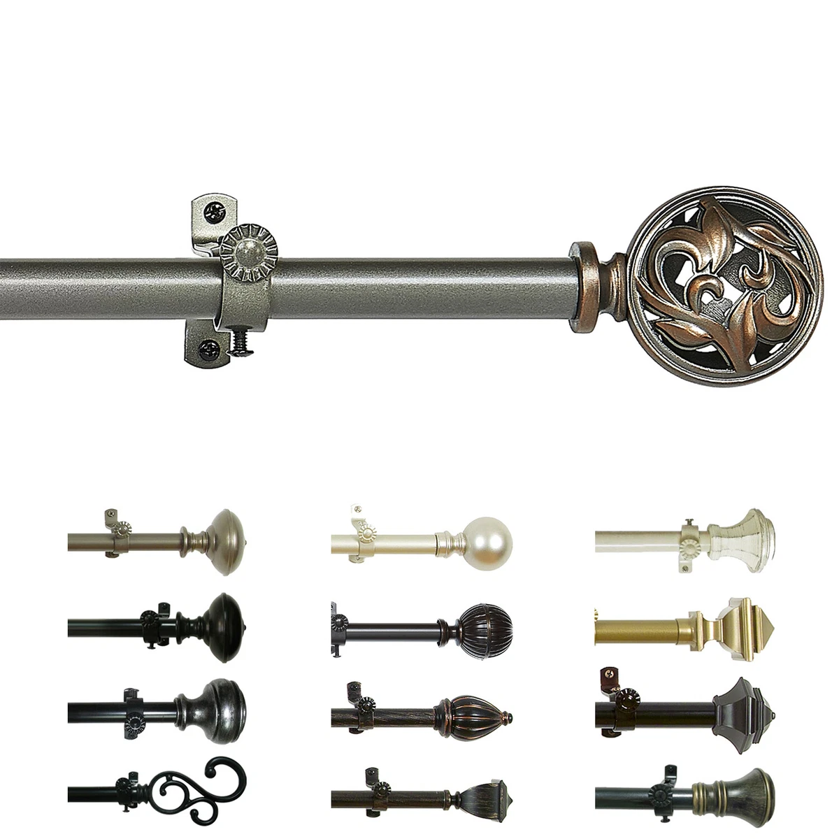 Wrought Iron Café Curtain Rods | Café Curtain Rod Hardware