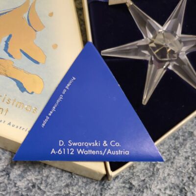 Swarovski Christmas Ornament 1993 Limited Edition Star Figurine