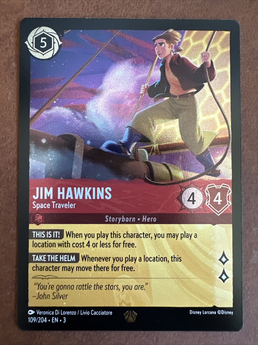 Disney Lorcana TCG Jim Hawkins - Space Traveler 109/204 - COLD FOIL NM Disney Lorcana TCG Jim Hawkins - Space Traveler 109/204 - COLD FOIL NM
