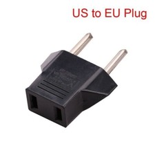 2Pcs US to EU Travel Charger Converter Adapter Plug USA to European 220V