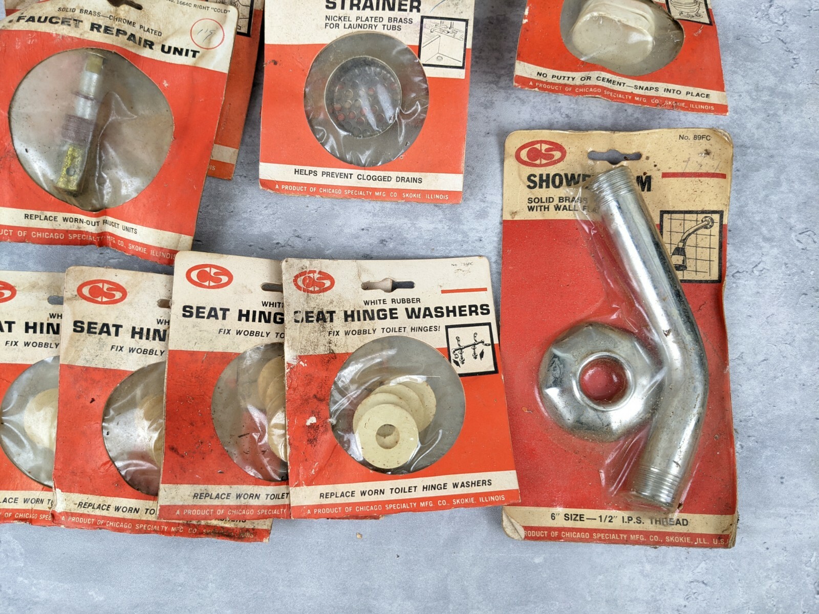 NEW NOS CS Chicago Specialty Mfg. Co. Plumbing Original Parts Pieces VTG LOT