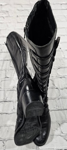 Freeflex Cara London Black Knee High Pixi Boots WOMENS SIZE 36 US 6 - 第 11/15 張圖片