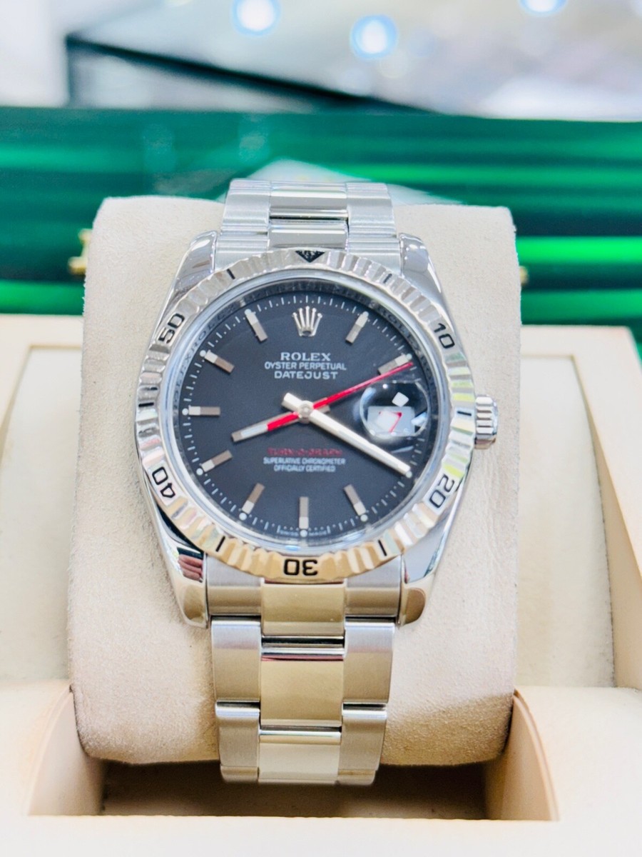 カマタマ　オーセンユニ Rolex Datejust Turnograph 116264 Black Dial Oyster Band 18K