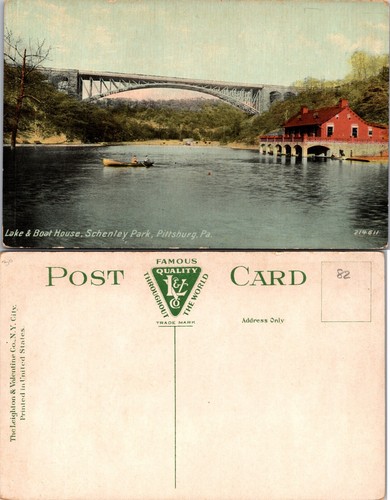 Lake and Boat House Schenley Park Pittsburgh Pennsylvania PA Postkarte