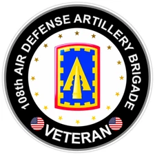 108th Defense Artillery Brigade Veteran Bumper Sticker Military Vinyl Decal 5"