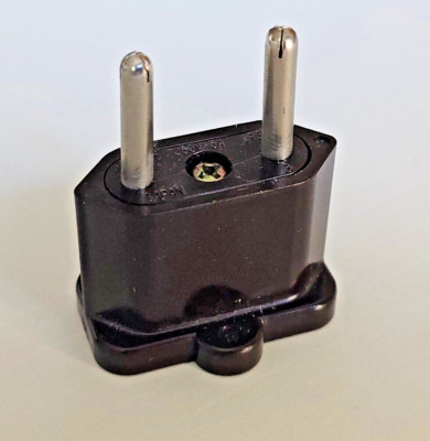 SMK US (USA) To EU (Europe) Wall AC Power Plug Adapter / Converter Black 250V 6A