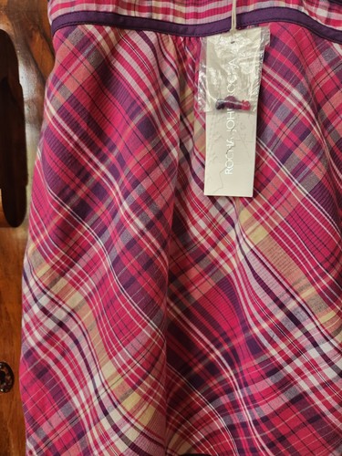 Debenhams Rocha John Rocha Pink/Purple Embellished Checked Sun Vest Size 8 BNWT - Picture 3 of 9