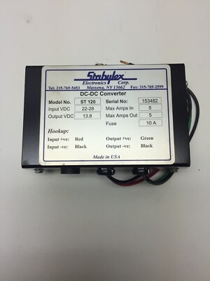 Stabylex Electronics DC-DC Converter 24v To 12v. Model ST120 New Converter.