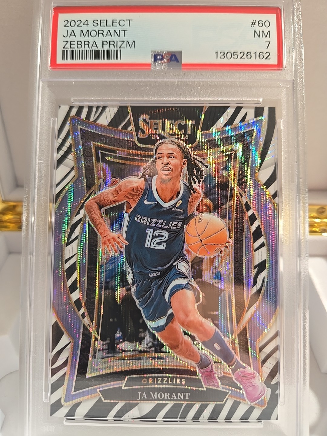 2023-24 Panini Select - Mezzanine Level Ja Morant #336 Zebra Prizm