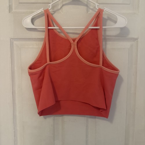 Athleta Aurora High Neck Crop Tank Camisole In Pink Size Large - Picture 2 of 4