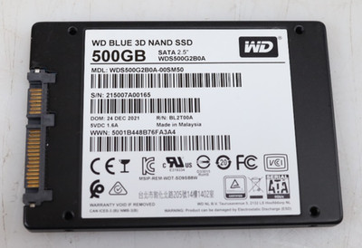 Western Digital WDS500G2B0A-00SM50 500GB 2.5'' SATA Blue 3D NAND SSD