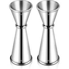 Professional Stainless Steel Double Jigger 2 oz and 1 oz Heavy Duty Cocktail