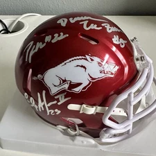 Arkansas Razorbacks Helmet Darren McFadden Felix Jones Peyton Hillis Triple Auto