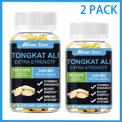 Natural Testosterone Booster 3450mg TongkatAli Extract 200:1 Strong 120 Capsules