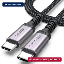 USB C Video Cable 3ft, 4K 60Hz 1080P 120Hz Monitor/10Gbps Data/100W Charge