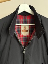 Baracuta G9 Harrington Jacket 40 Made In England Navy Tartan Lined Classic