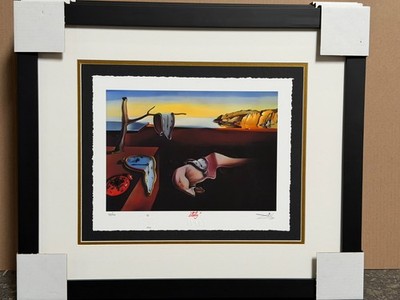 Salvador Dali ''The Persistence of Memory'' Framed and matted lithograph art print