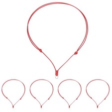 HARFINGTON 5pcs Adjustable Necklace Cords 1.5MM Thick 18-30 Inch 1.5MM, Red