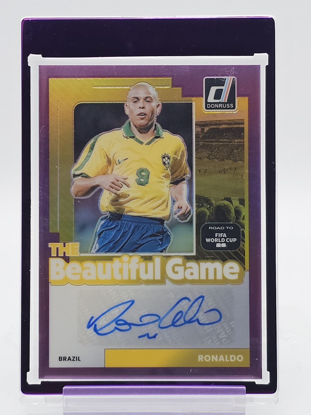 RONALDO 2025 DONRUSS ROAD TO FIFA WC 26 BEAUTIFUL GAME AUTO PURPLE /49 Q7217-7