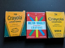 Vintage Crayola Crayons Brilliant Colors and Milton Bradley