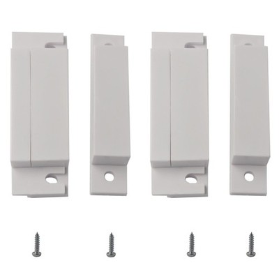 AUXBC 2 Sets Wired Door Window Sensor, NC Magnetic Reed Switch Surface White