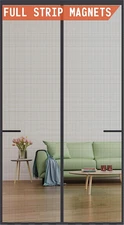 Magnetic Screen Door Upgraded-Model Full Strip Magnets,Fiberglass Heavy Duty Mes