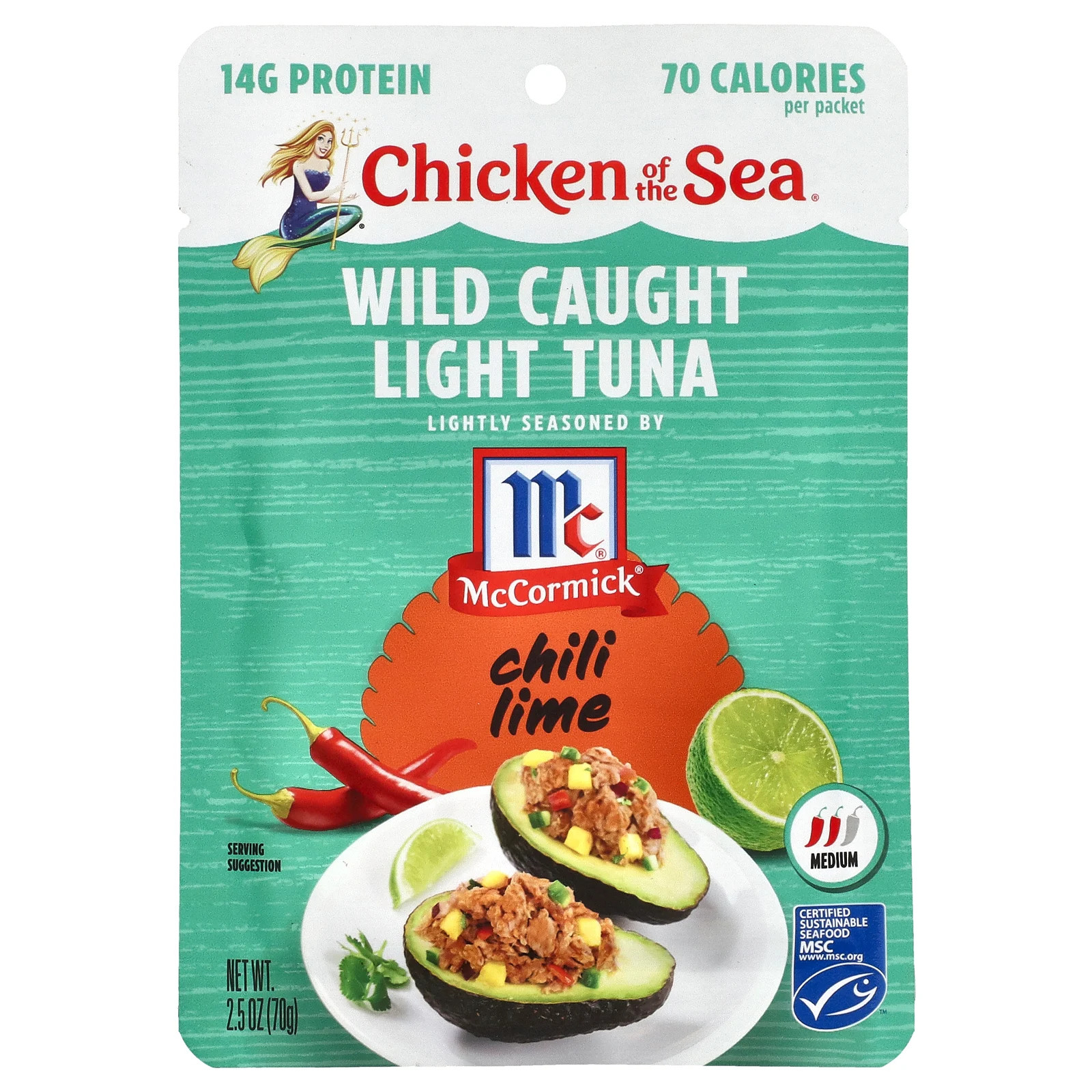 Легкий тунец дикого улова Чили-лайм 25 унции 70 г 1790₽