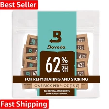62% RH Moisture Absorbers for Long-Term Freshness - Ideal for ½ oz Containers