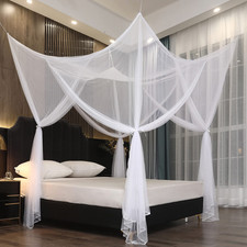 Mengersi Bed Canopy for Full Queen King Size Bed,Canopy Bed Curtains Elegant Mos