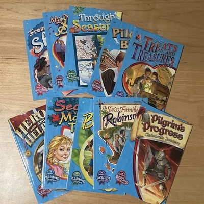 Abeka 3rd Grade Reading Set- 10!Readers-Swiss Family Robinson, Pilgrim Progress