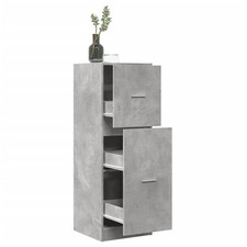 Armadietto da Farmacia Grigio Cemento 40x41x118 cm Truciolato
