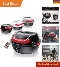 Gepäckträger Fahrradbox  abschließbar Helmkoffer Koffer Schwarz 37x33x24cm