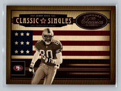 2005 Donruss Classics Classic Singles Gold #CS-10 Jerry Rice HOF /250 49ers