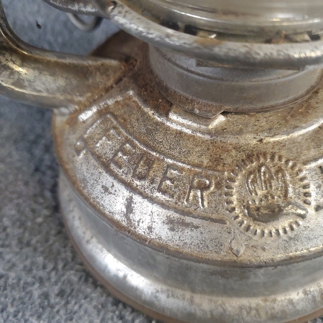 Feuerhand Baby 275 Vintage Kerosene Lantern West German With Suprax Glass Globe 