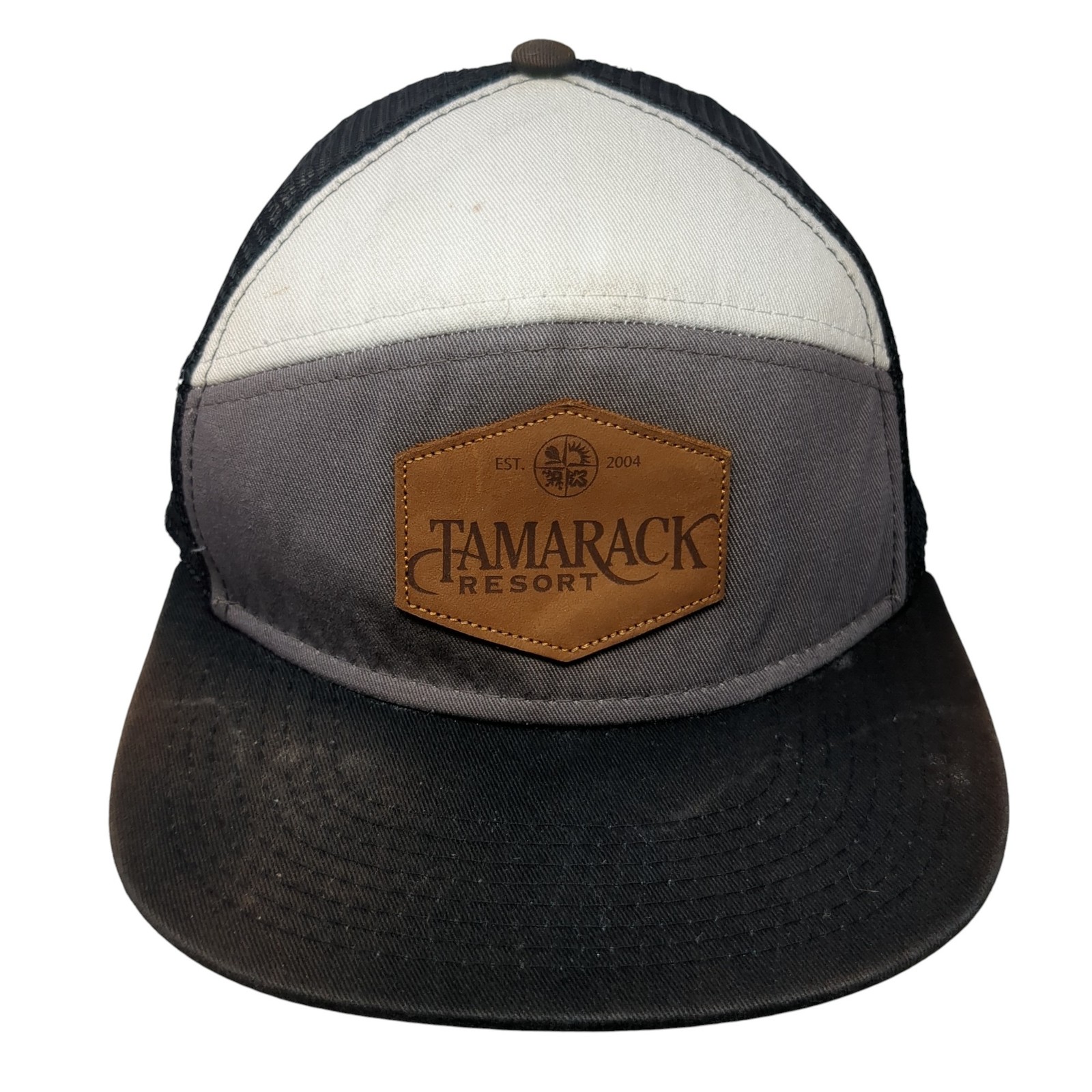 Tamarack Resort Leather Patch Snapback Trucker Ha… - image 1