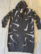 NEW Nike Sportswear Phoenix Cozy Bouclé Long Knit Cardigan Size M FD4282-254