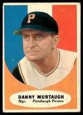 1961 Topps Danny Murtaugh Pittsburgh Pirates #138