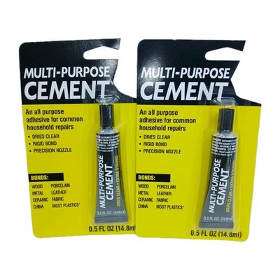 2~ Multi-Purpose Cement 0.5oz tube All Purpose Adhesive Glue Repairs ( 2 Pack )