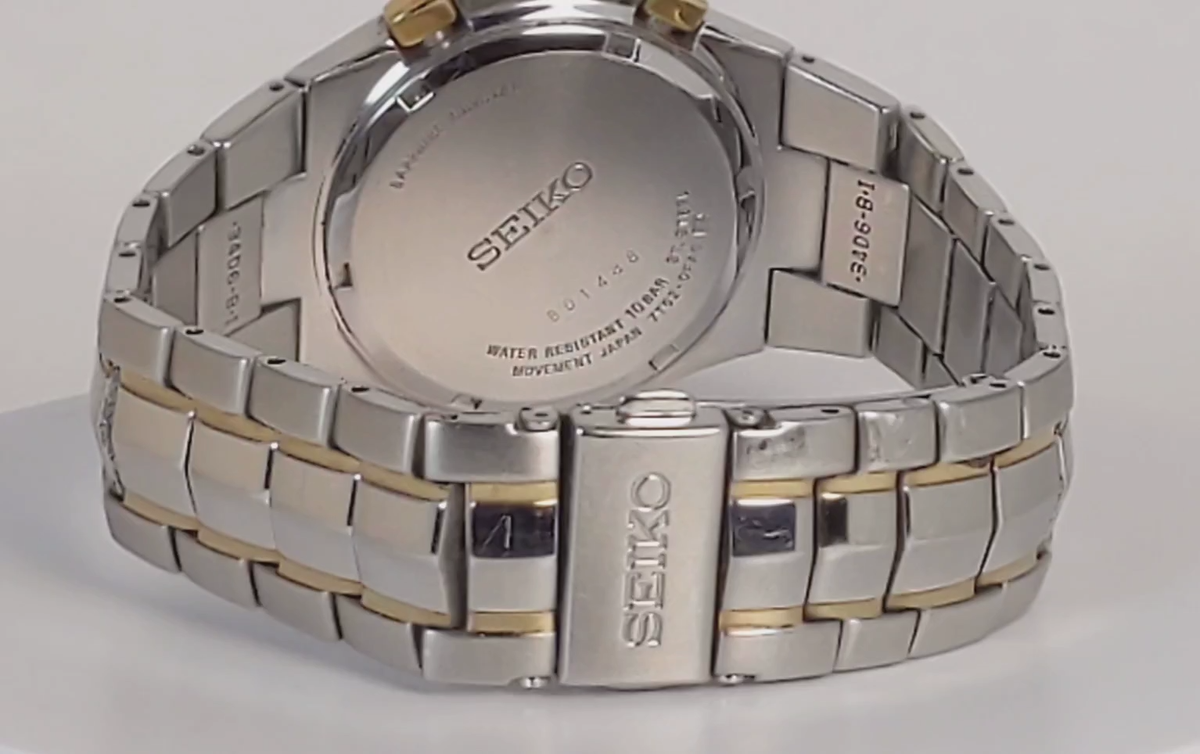 SEIKO COUTURA Chronograph Watch 7T62-OFAO Alarm Analogue Quartz | eBay