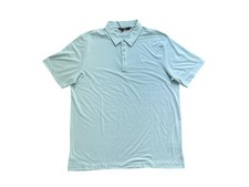 TravisMathew Polo Shirt Mens XL Light Green The Heater Eco Golf Performance