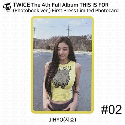 TWICE ジヒョ THISISFOR yizhiyu チェキ トレカ A TWICE 4th Full Album THIS IS FOR Photobook / Digipack ver